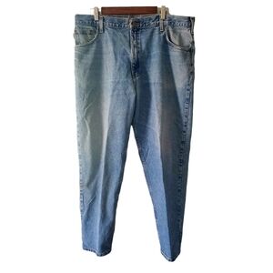 Carhartt Men's Faded Vintage 5 Pocket Blue Jeans Boot Cut Size 38/30 High Rise